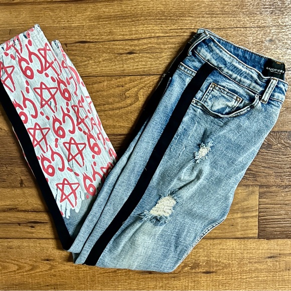 Cooper 9 • Los Angeles • Men’s • Graffiti • Size 34/31 • Blue/Pink • Jeans - Picture 3 of 16
